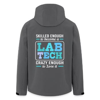 Laboratory Biology Chemistry Microscope Laboratory - Men’s Recycled Softshell Jacket by Stanley/Stella - black - Back - AI Model Male 185 light (185cm)