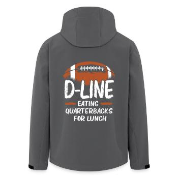 Joueur de ligne de football américain - Veste softshell homme en polyester recyclé Stanley/Stella - noir - Dos - AI Model Male 185 light (185cm)