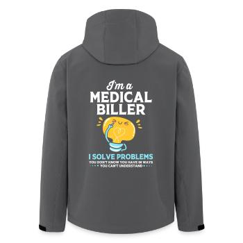 Medical Coder - Men’s Recycled Softshell Jacket by Stanley/Stella - black - Back - AI Model Male 185 light (185cm)