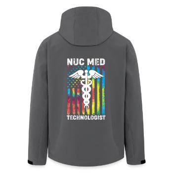 Radiologie Nuklear Atom Nuklearmedizin - Recycelte Männer Softshell-Jacke von Stanley/Stella - Schwarz - Hinten - AI Model Male 185 light (185cm)