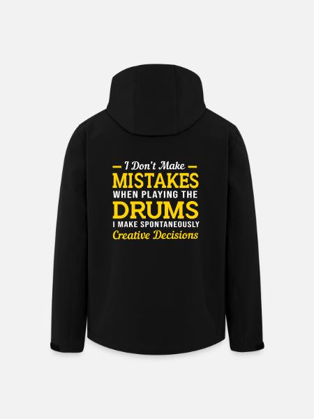 Drums Drummers Drumsticks - Men’s Recycled Softshell Jacket by Stanley/Stella - black