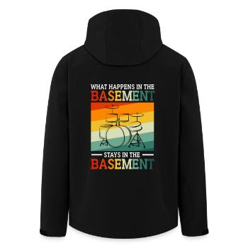 Drummer Drum Baguettes - Veste softshell homme en polyester recyclé Stanley/Stella - noir - Dos - AI Model Male 185 light (185cm)