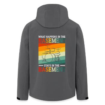 Drummer Drum Baguettes - Veste softshell homme en polyester recyclé Stanley/Stella - charbon - Dos - AI Model Male 185 light (185cm)
