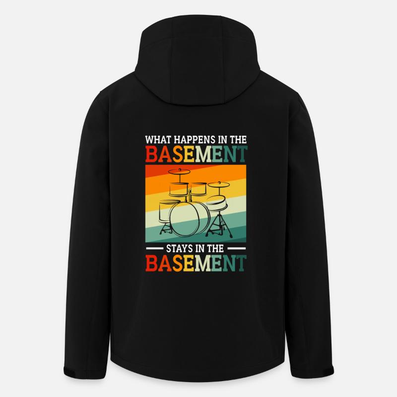 Drummer Drum Baguettes - Veste softshell homme en polyester recyclé Stanley/Stella - noir