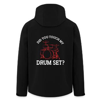 Schlagzeuger Drumsticks Schlagzeug - Recycelte Männer Softshell-Jacke von Stanley/Stella - Schwarz - Hinten - AI Model Male 185 light (185cm)