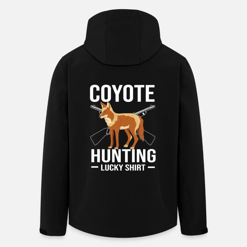 Kojote Jagd Jäger - Recycelte Männer Softshell-Jacke von Stanley/Stella - Schwarz