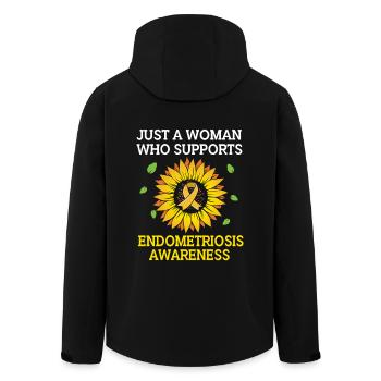 Endometriosis - Men’s Recycled Softshell Jacket by Stanley/Stella - black - Back - AI Model Male 185 light (185cm)