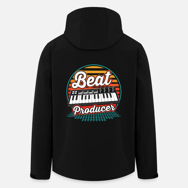 Clavier DJ Djing Label - Veste softshell homme en polyester recyclé Stanley/Stella - noir