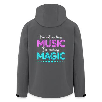 DJ Djing Label Keyboard - Recycelte Männer Softshell-Jacke von Stanley/Stella - Schwarz - Hinten - AI Model Male 185 light (185cm)