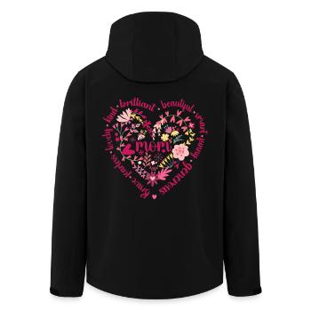 Blume Für Mama Floral Mama Tees Alles Gute zum Muttertag - Recycelte Männer Softshell-Jacke von Stanley/Stella - Schwarz - Hinten - AI Model Male 185 light (185cm)