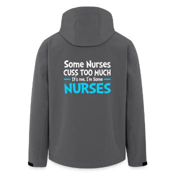 Nurse Hospital Nursing Gift - Men’s Recycled Softshell Jacket by Stanley/Stella - black - Back - AI Model Male 185 light (185cm)