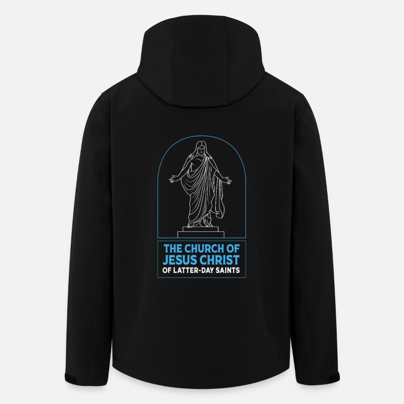 Église mormone - Veste softshell homme en polyester recyclé Stanley/Stella - noir
