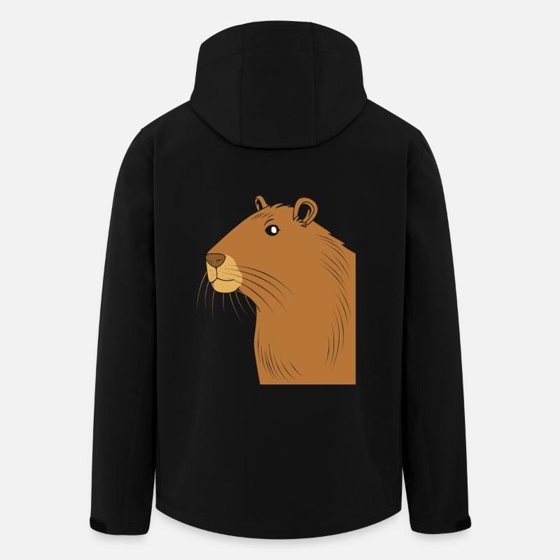 Capybara Capibara - Veste softshell homme en polyester recyclé Stanley/Stella - noir