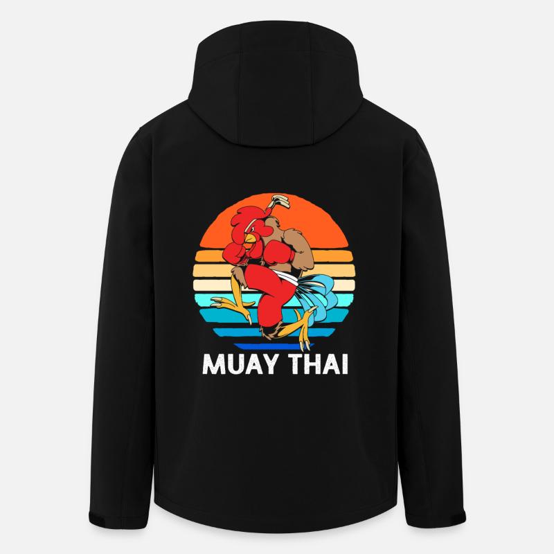 Thai boxing Kickboxer Kickboxing Muay thai - Recycelte Männer Softshell-Jacke von Stanley/Stella - Schwarz