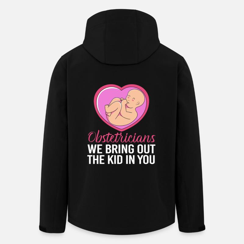 Hebamme Obgyn Frauenheilkunde Geburtshilfe - Recycelte Männer Softshell-Jacke von Stanley/Stella - Schwarz