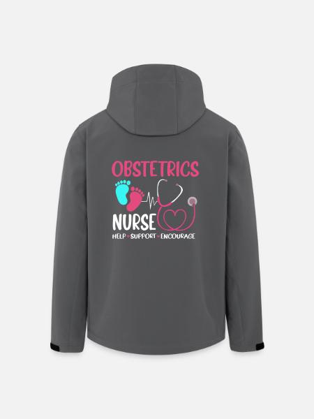 Obgyny Obstetrics Midwife - Men’s Recycled Softshell Jacket by Stanley/Stella - black