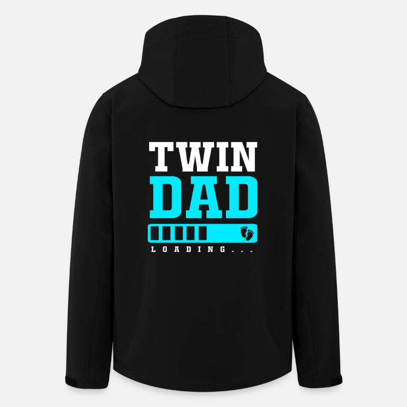 twin dad twins father - Men’s Recycled Softshell Jacket by Stanley/Stella - black