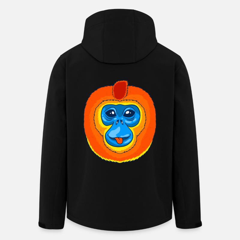 Snub-nosed monkey Monkey Chimpanzee - Men’s Recycled Softshell Jacket by Stanley/Stella - black