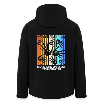 School bus, school bus driver, bus driver - Men’s Recycled Softshell Jacket by Stanley/Stella - black - Back - AI Model Male 185 light (185cm)