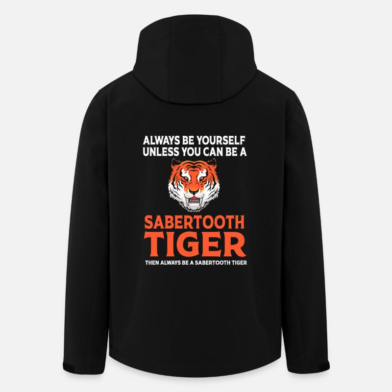 Säbelzahntiger Urzeit - Recycelte Männer Softshell-Jacke von Stanley/Stella - Schwarz