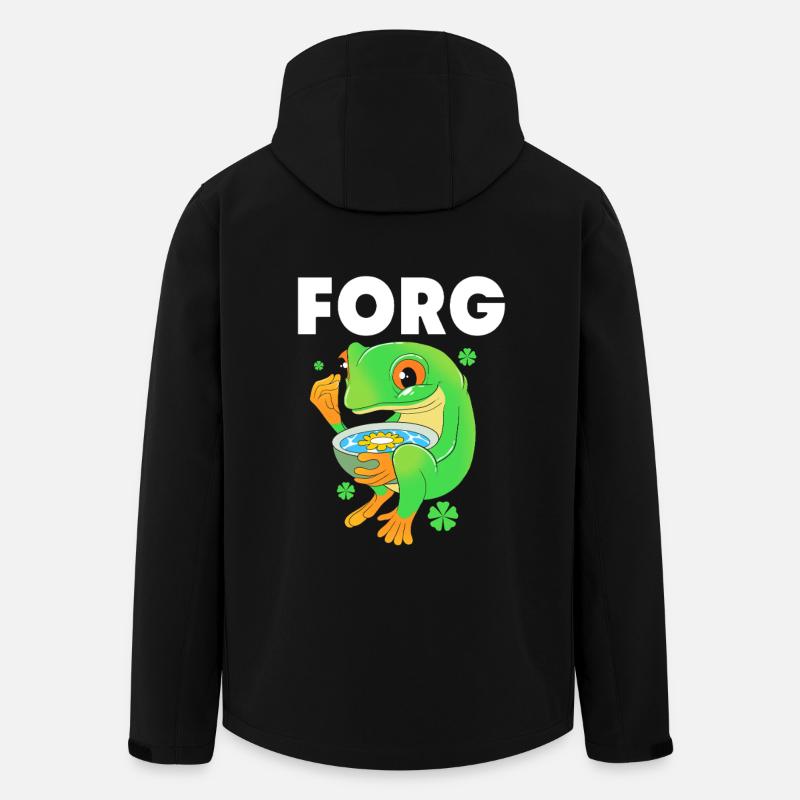 Laubfrosch Frosch - Recycelte Männer Softshell-Jacke von Stanley/Stella - Schwarz