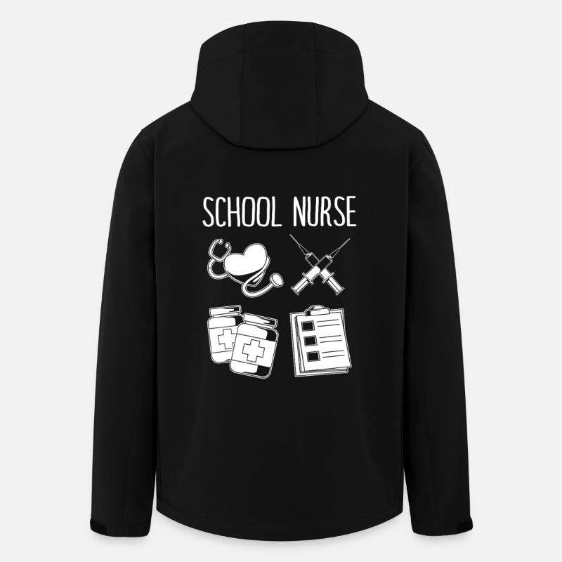 École d’infirmières - Veste softshell homme en polyester recyclé Stanley/Stella - noir