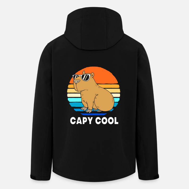 Capybara Capibara - Veste softshell homme en polyester recyclé Stanley/Stella - noir