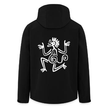 aztec Maya kalender Inka - Recycelte Männer Softshell-Jacke von Stanley/Stella - Schwarz - Hinten - AI Model Male 185 light (185cm)