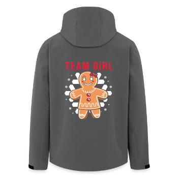 Team Girl Weihnachten - Recycelte Männer Softshell-Jacke von Stanley/Stella - Schwarz - Hinten - AI Model Male 185 light (185cm)