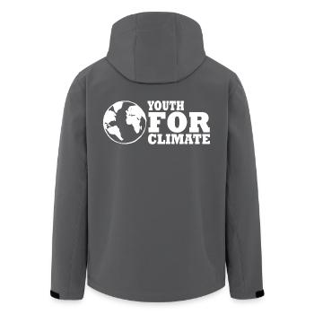 Youth for climate - Recycelte Männer Softshell-Jacke von Stanley/Stella - Anthrazit - Hinten - AI Model Male 185 light (185cm)