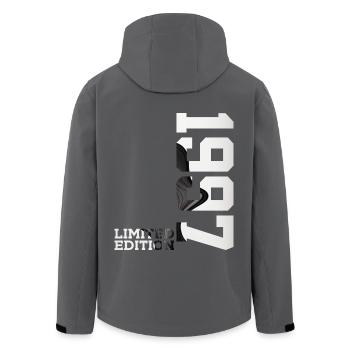 LIMITED EDITION 1997 29. GEBURTSTAG - Recycelte Männer Softshell-Jacke von Stanley/Stella - Anthrazit - Hinten - AI Model Male 185 light (185cm)