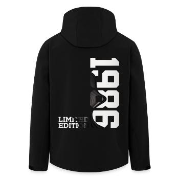 LIMITED EDITION 1986 40. GEBURTSTAG - Recycelte Männer Softshell-Jacke von Stanley/Stella - Schwarz - Hinten - AI Model Male 185 light (185cm)