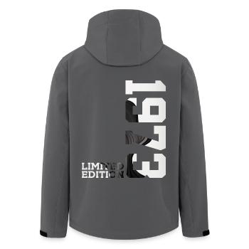 LIMITED EDITION 1973 53RD BIRTHDAY - Men’s Recycled Softshell Jacket by Stanley/Stella - black - Back - AI Model Male 185 light (185cm)