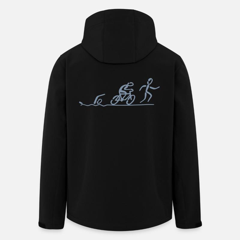 Triathlon - Recycelte Männer Softshell-Jacke von Stanley/Stella - Schwarz