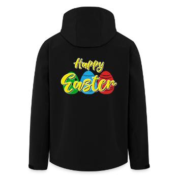 Frohe Ostern - Osterhase Ostereier Feier Geschenk - Recycelte Männer Softshell-Jacke von Stanley/Stella - Schwarz - Hinten - AI Model Male 185 light (185cm)