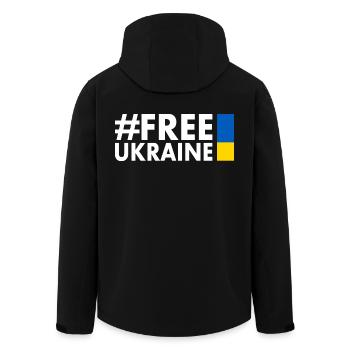 Free ukraine - Men’s Recycled Softshell Jacket by Stanley/Stella - black - Back - AI Model Male 185 light (185cm)