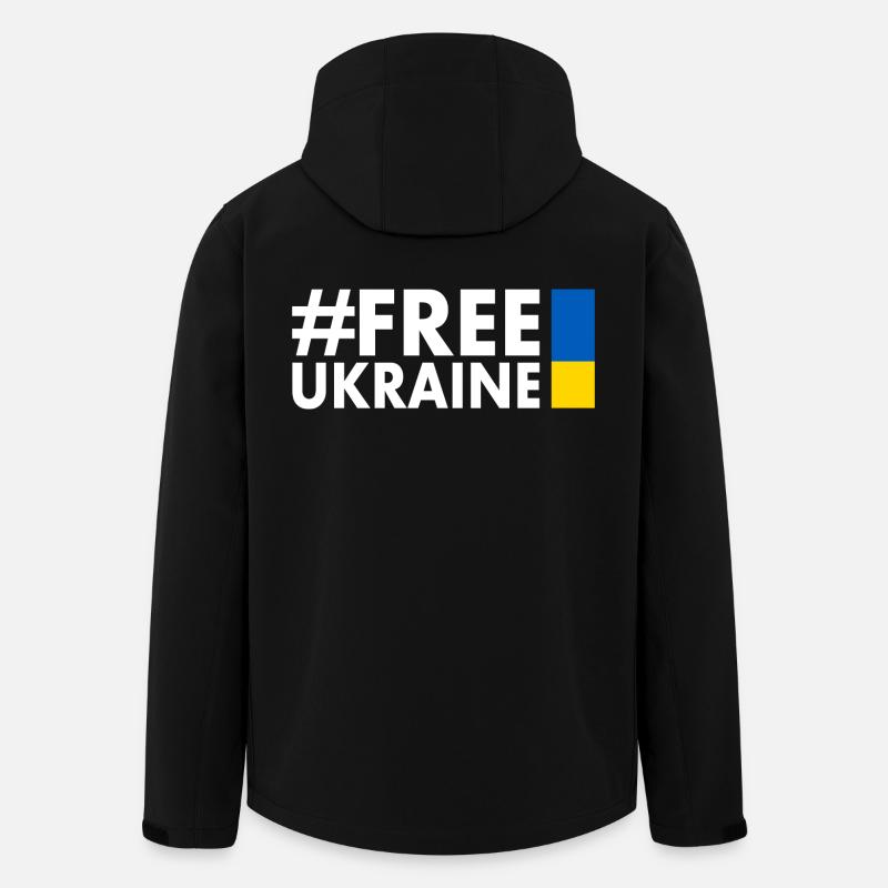 Free ukraine - Veste softshell homme en polyester recyclé Stanley/Stella - noir