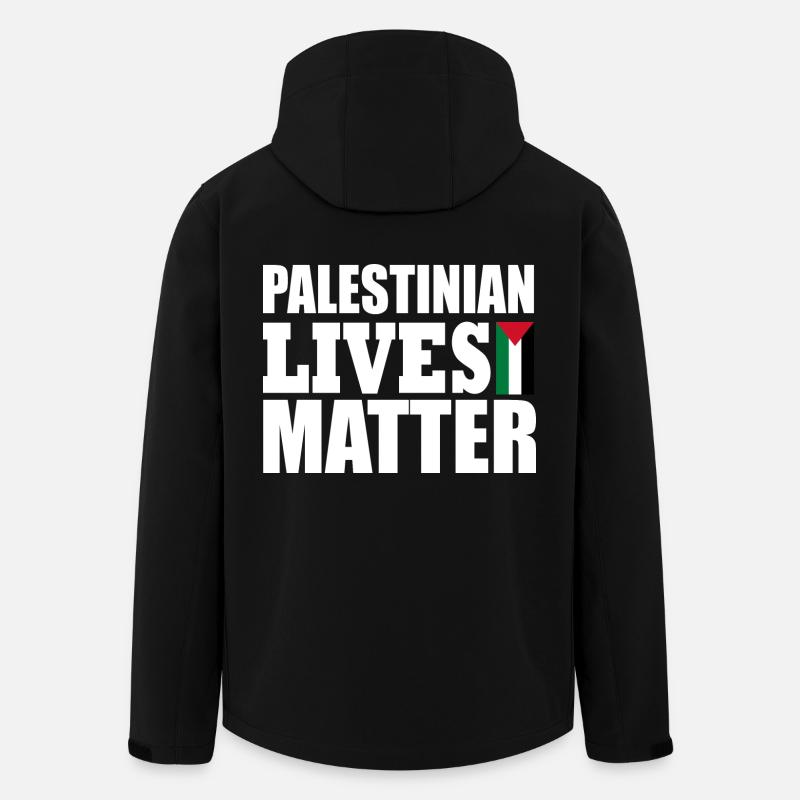 palestinian lives matter - Veste softshell homme en polyester recyclé Stanley/Stella - noir