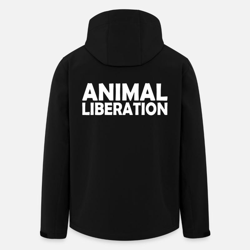 Animal liberation - Recycelte Männer Softshell-Jacke von Stanley/Stella - Schwarz