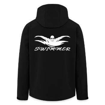 Swimmer - Men’s Recycled Softshell Jacket by Stanley/Stella - black - Back - AI Model Male 185 light (185cm)