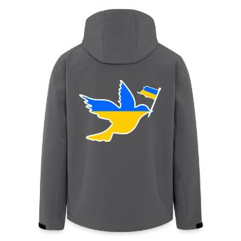 Ukraine - Recycelte Männer Softshell-Jacke von Stanley/Stella - Schwarz - Hinten - AI Model Male 185 light (185cm)