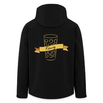 König - Recycelte Männer Softshell-Jacke von Stanley/Stella - Schwarz - Hinten - AI Model Male 185 light (185cm)