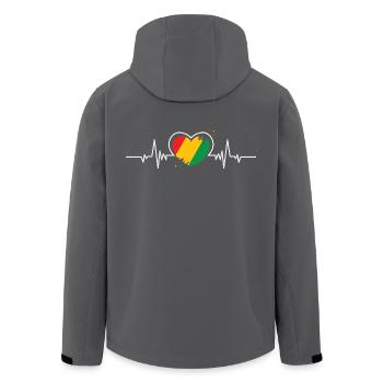 Herzschlag der Freiheit Black History Month - Recycelte Männer Softshell-Jacke von Stanley/Stella - Anthrazit - Hinten - AI Model Male 185 light (185cm)