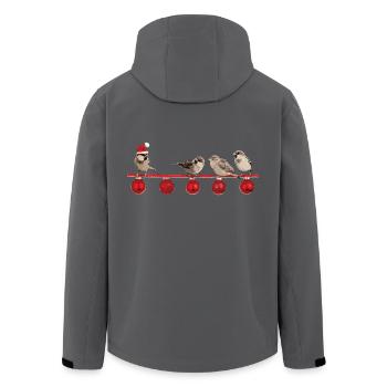 oiseau de Noël - Veste softshell homme en polyester recyclé Stanley/Stella - noir - Dos - AI Model Male 185 light (185cm)