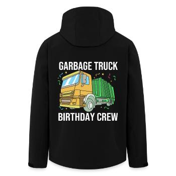 Garbage Can Garbage Truck Garbage Truck Garbage Man - Men’s Recycled Softshell Jacket by Stanley/Stella - black - Back - AI Model Male 185 light (185cm)