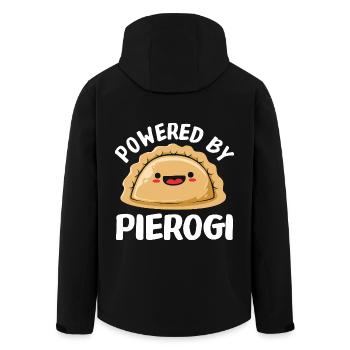 Pierogi Poland Polish - Men’s Recycled Softshell Jacket by Stanley/Stella - black - Back - AI Model Male 185 light (185cm)