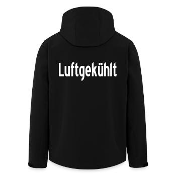 Luftgekühlt - German Word - Recycelte Männer Softshell-Jacke von Stanley/Stella - Schwarz - Hinten - AI Model Male 185 light (185cm)