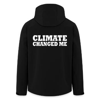 Climate changed me - Men’s Recycled Softshell Jacket by Stanley/Stella - black - Back - AI Model Male 185 light (185cm)