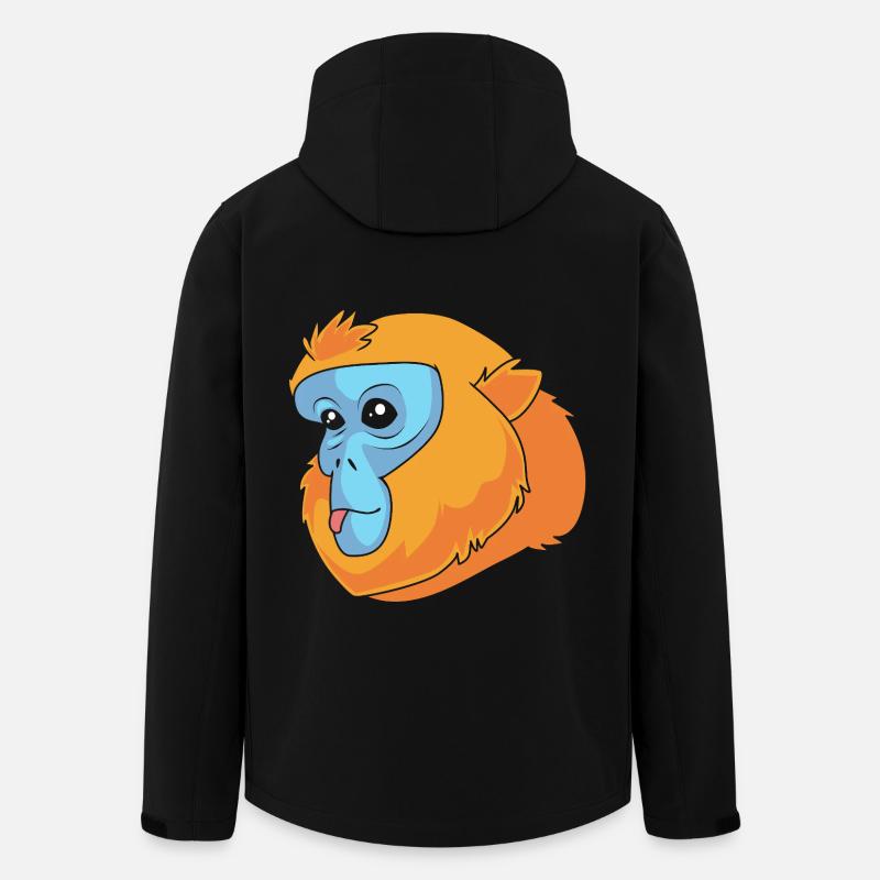 Snub-nosed monkey Monkey Chimpanzee - Men’s Recycled Softshell Jacket by Stanley/Stella - black