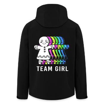Team Girl Christmas - Men’s Recycled Softshell Jacket by Stanley/Stella - black - Back - AI Model Male 185 light (185cm)